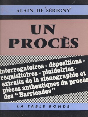 cover image of Un procès
